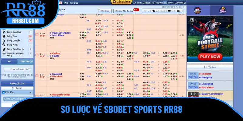 Sơ lược về SBOBET Sports RR88